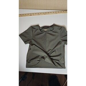 Zara Girls Green Sports Athleisure Outfit Crop Top/Leggings Pants 11- 12